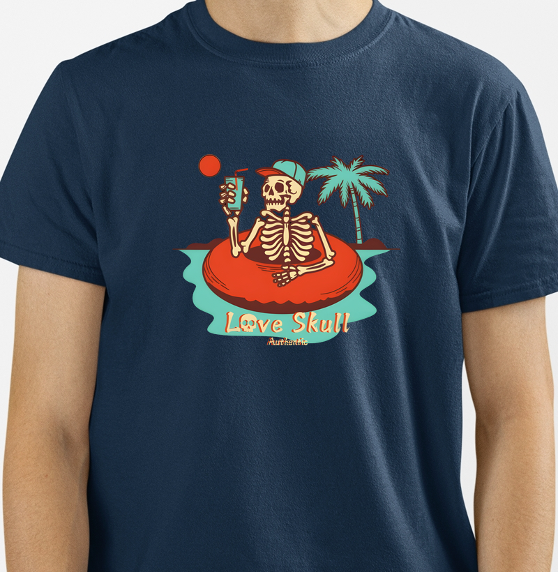 Camiseta Love Skull Cartoon
