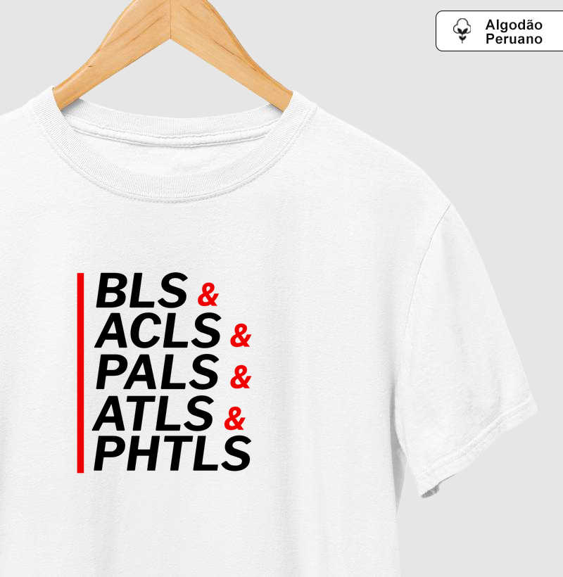 Camiseta Algodão Peruano – BLS | ACLS | ATLS | PHTLS | PALS