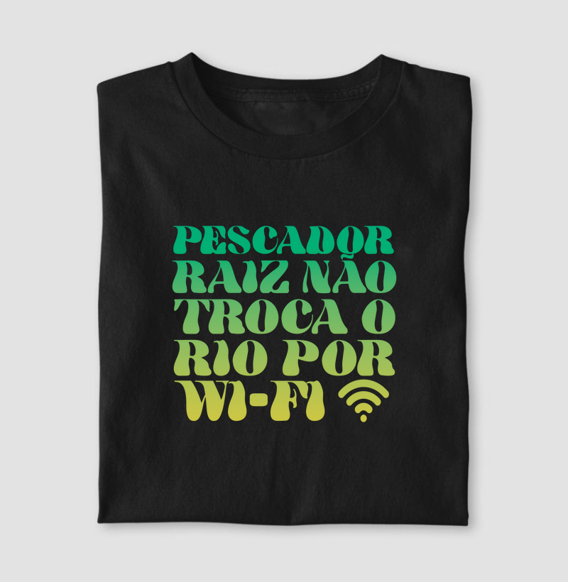 Pescador raiz não troca rio por wi-fi.