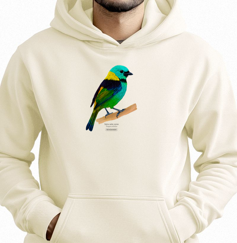Aves do Brasil- Saíra-sete-cores - Moletom Hoodie