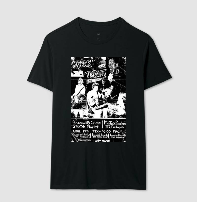 Camiseta Velhos Decreptos Cartaz Minor Threat