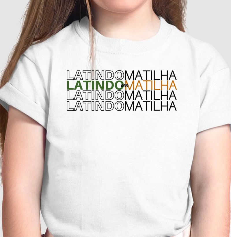 Camiseta Infantil LM Letras Vazadas