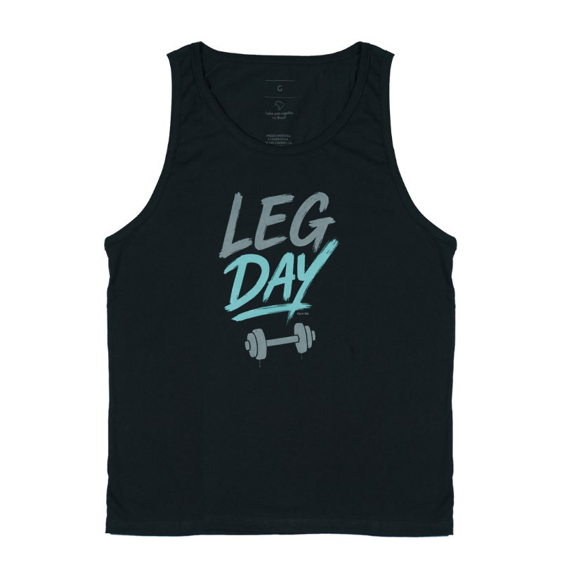 Leg Day - versão pincelada cinza