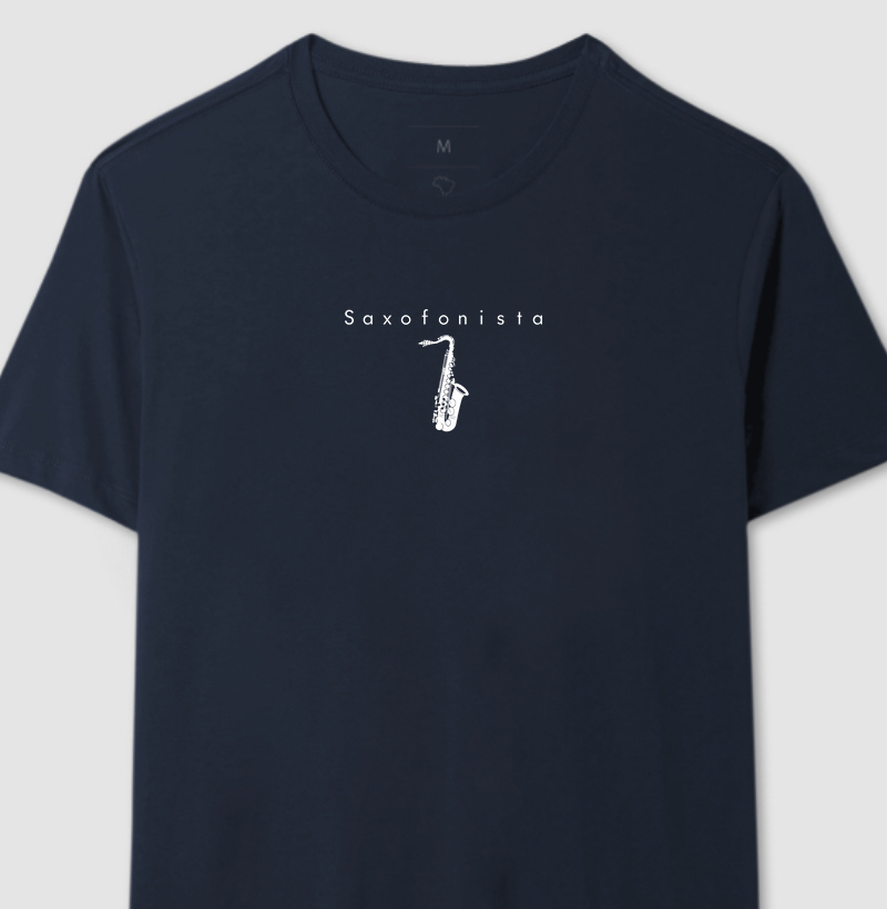 Camiseta Saxofone Tenor Minimalista - M1