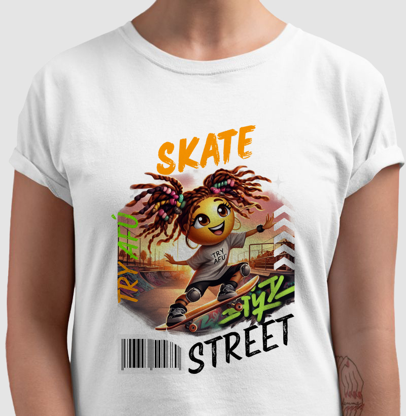 🔥 Camiseta Estampa Exclusiva "Try Afú Skate Street" - A Camiseta Que Representa Sua Cultura! 🔥