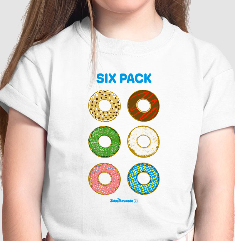 Camiseta Infantil Donuts Six Pack 
