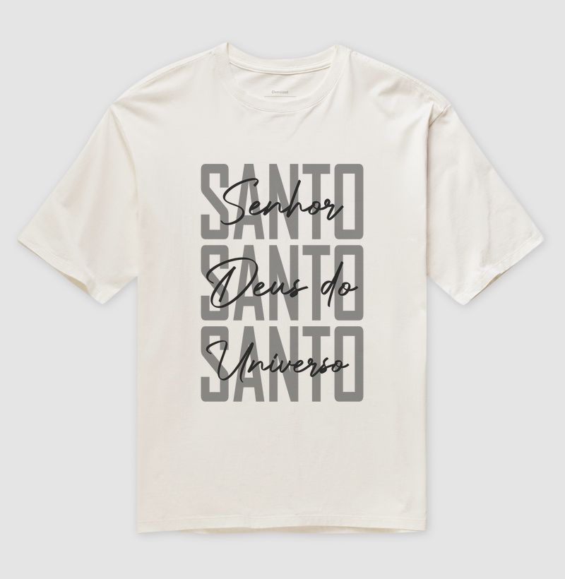 Camiseta Oversized Santo Santo Santo