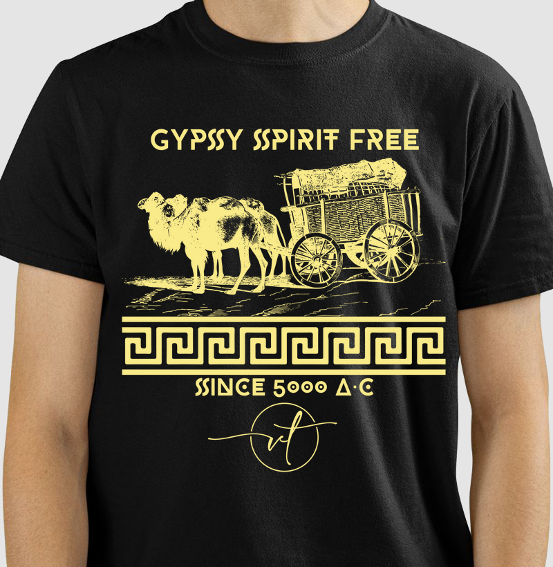 SPIRIT FREE.  T-SHIRT Black Rom - Coleção Spirit Free