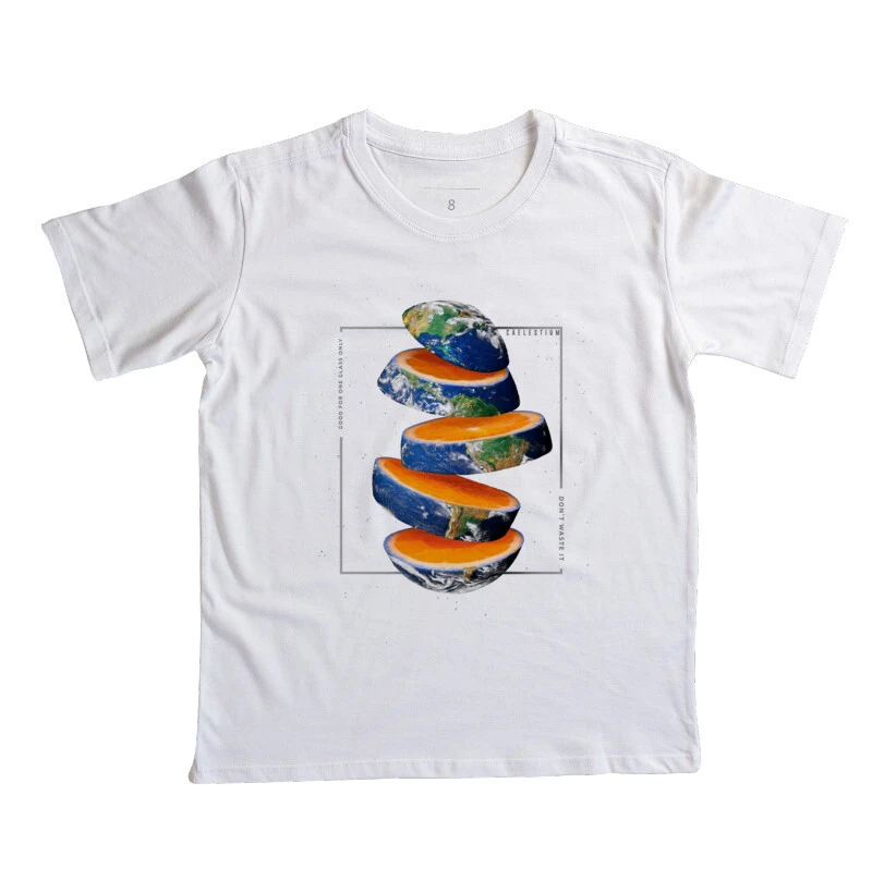 Camiseta Infantil Planeta Laranja
