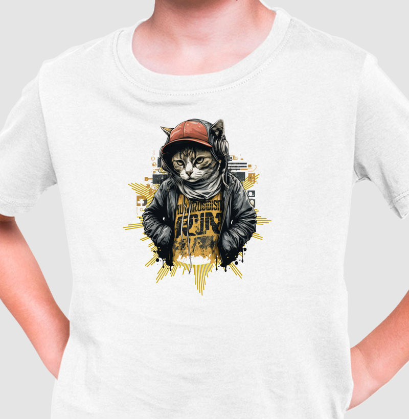  Gato Urbano: Camiseta Infantil - Estilo e Originalidade com Atitude