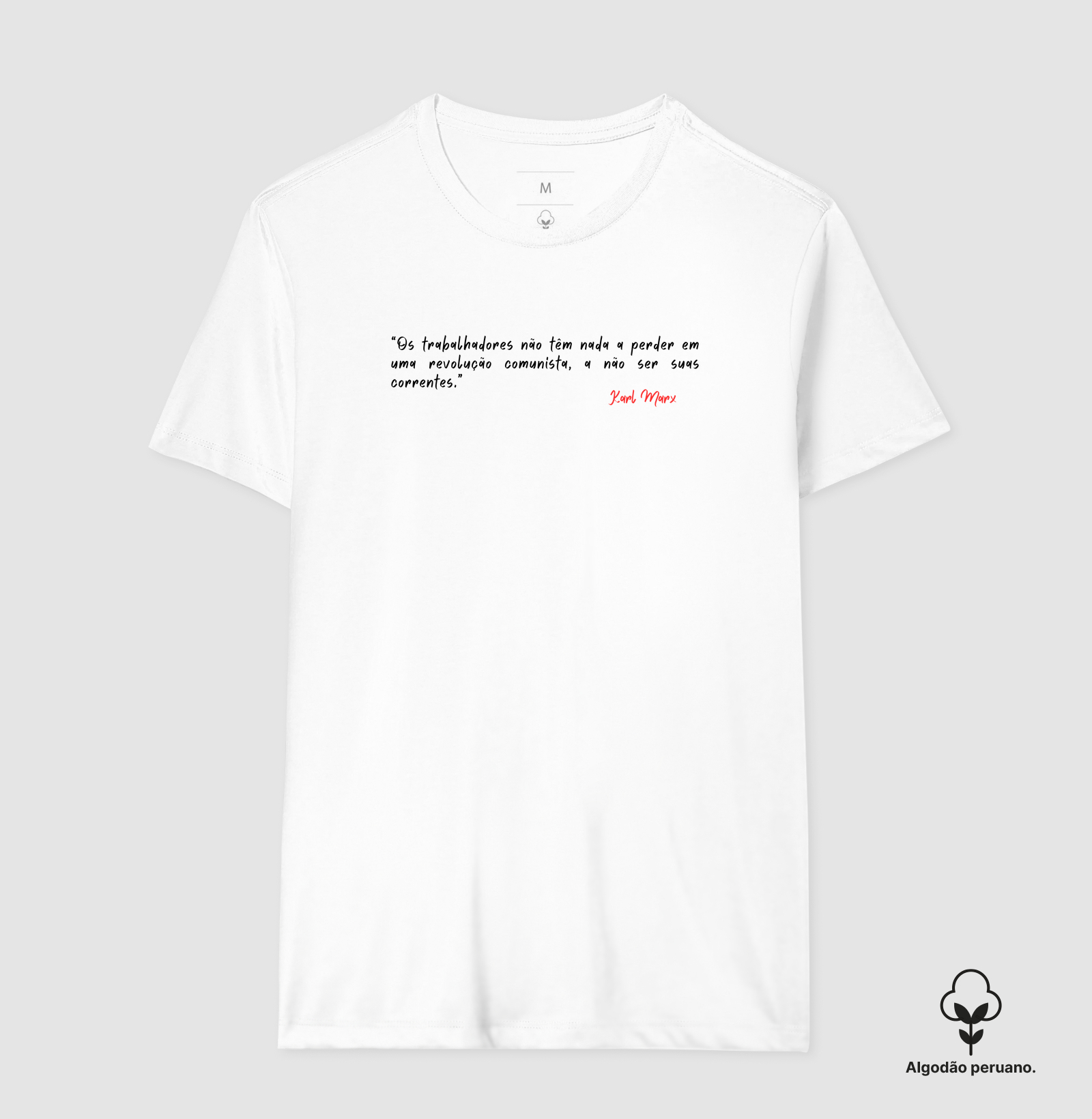 Camiseta Em Algodão Peruano Karl Marx