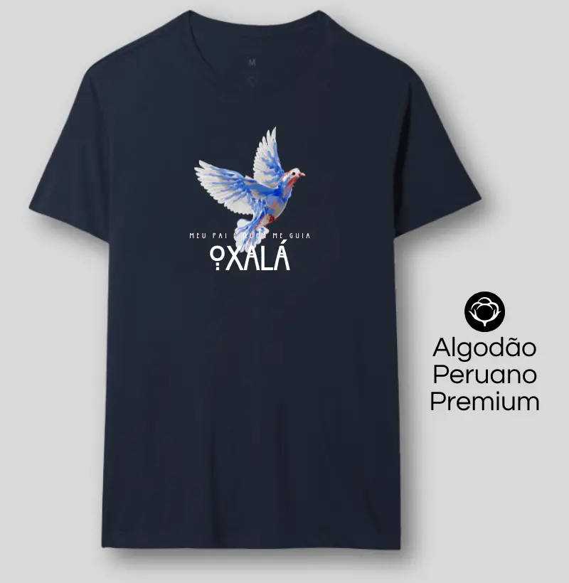 Estampa Oxalá Meu Pai Azul Mar. Masc.