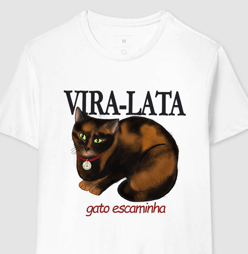 Camiseta Vira-Lata - Gato Escaminha