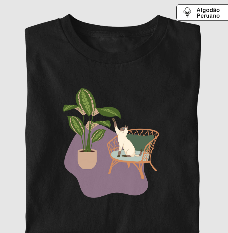 Cat On The Plant