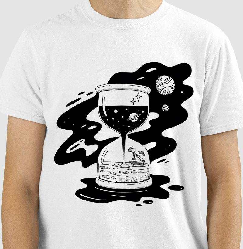 Hourglass time and space art