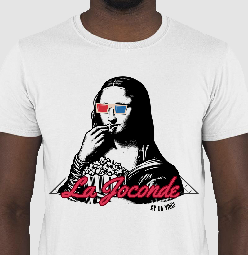 Camiseta "Mona Lisa 3D" - Sessão de Cinema