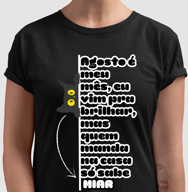 camisa feminina - só sabe miar