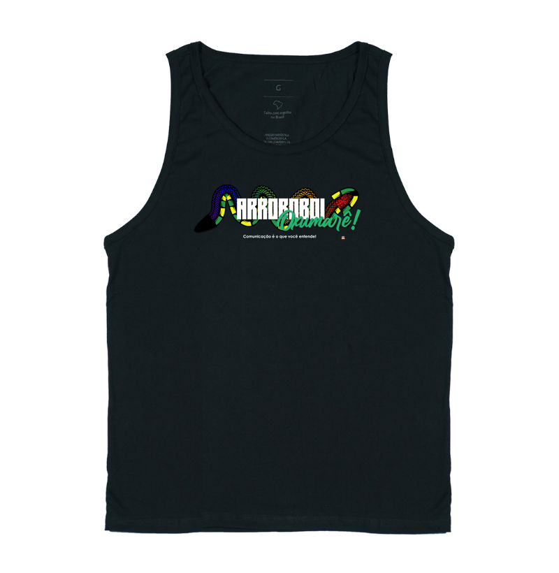 Regata "Arroboboi, Oxumarê" Preta - Oxumarê