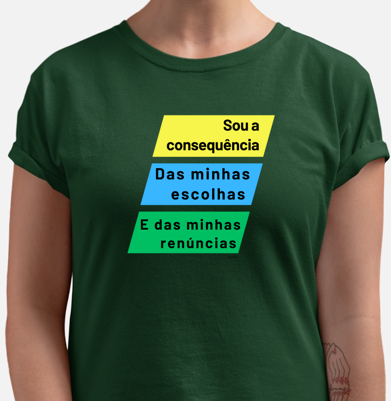 Sou a consequência das minhas escolhas e das minhas renúncias