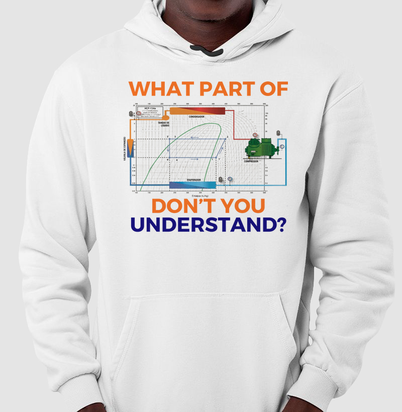 Camiseta "Diagrama de Mollier" - Conhecimento Técnico em Refrigeração