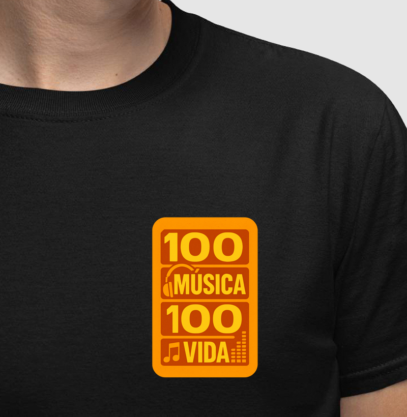 Camiseta 100% Música, 100% Vida