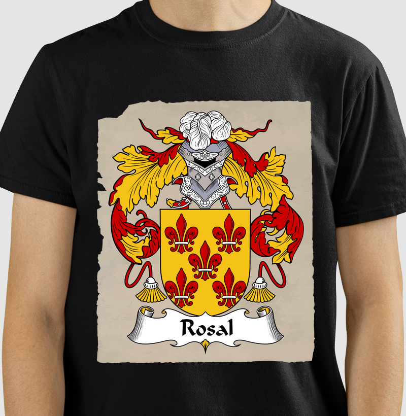 Camiseta Brasão Família Rosal Sobrenomes Símbolo