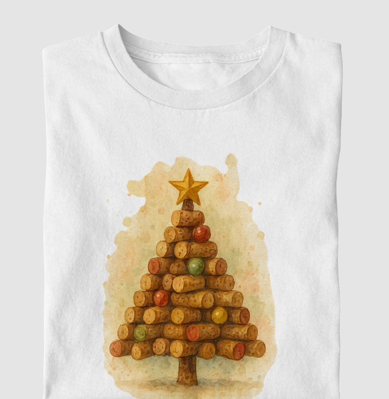 Camiseta Arvore de Rolhas Aquarela