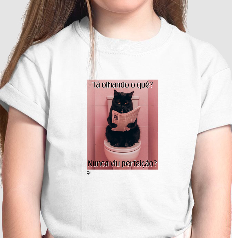 Camiseta Infantil Tá olhando o que?