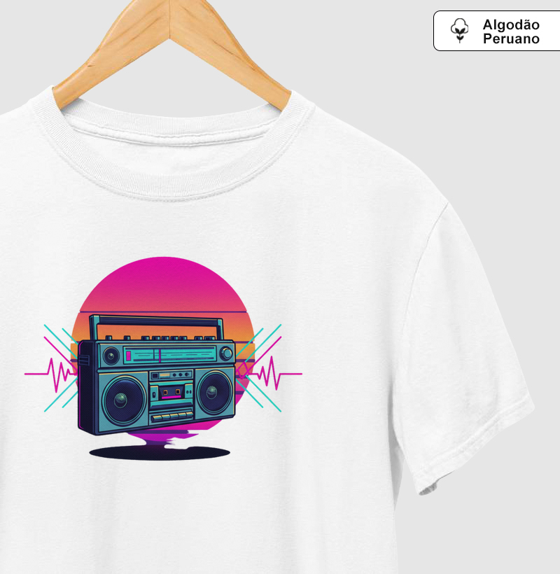 Camiseta Peruana Boombox Sunset — Rádio Mixtape 80/90 | Posto80