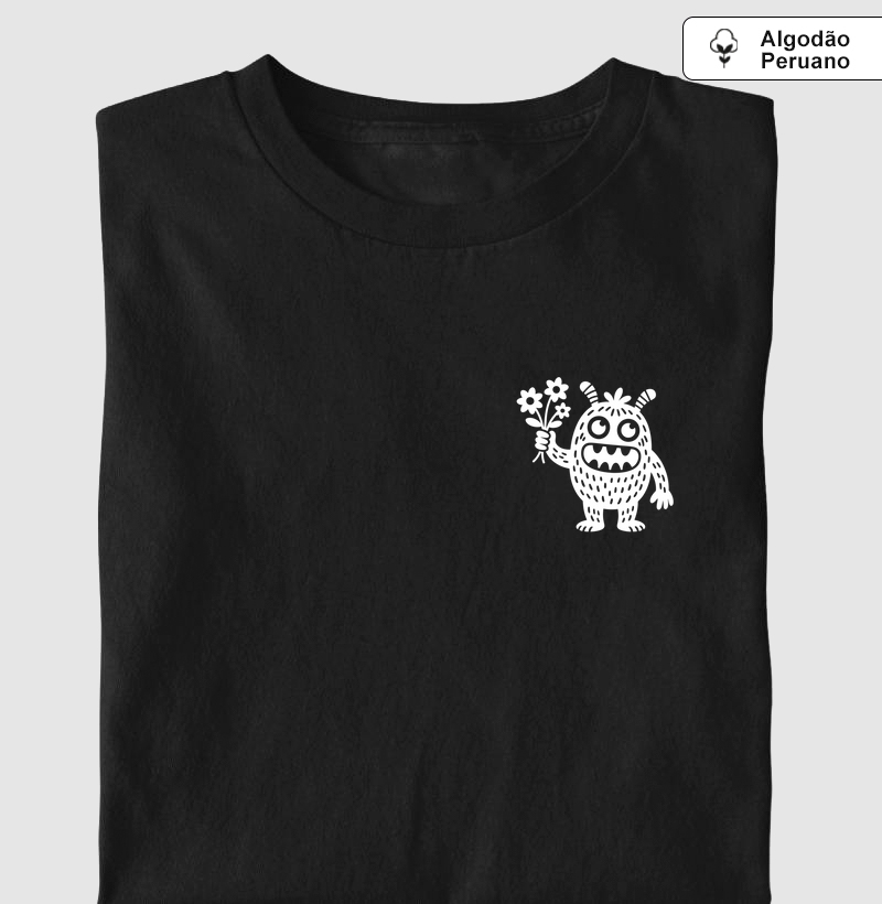 Camiseta "Monstrinho Gentil" - Estilo Minimalista