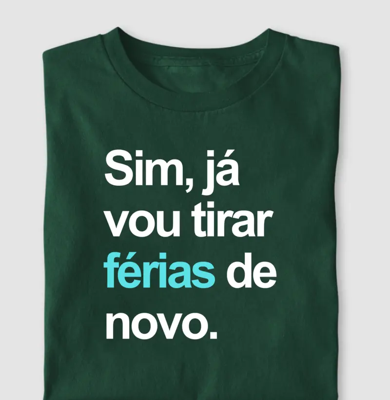 Já vou tirar férias de novo