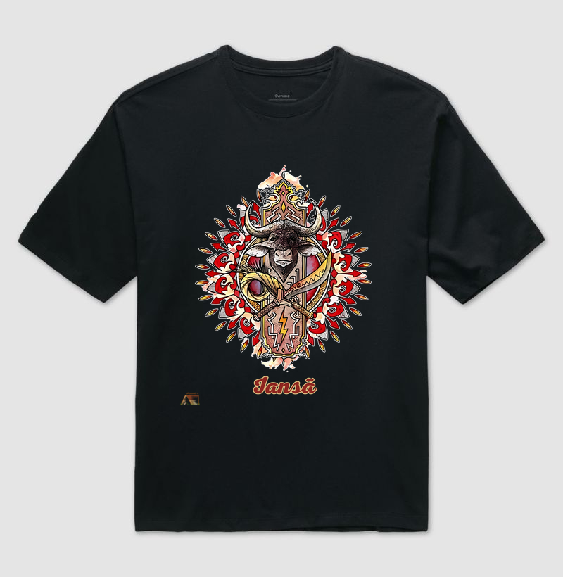 Camiseta Aruanda ê Brasão de Yansã Energia dos Ventos em 100% Algodão 