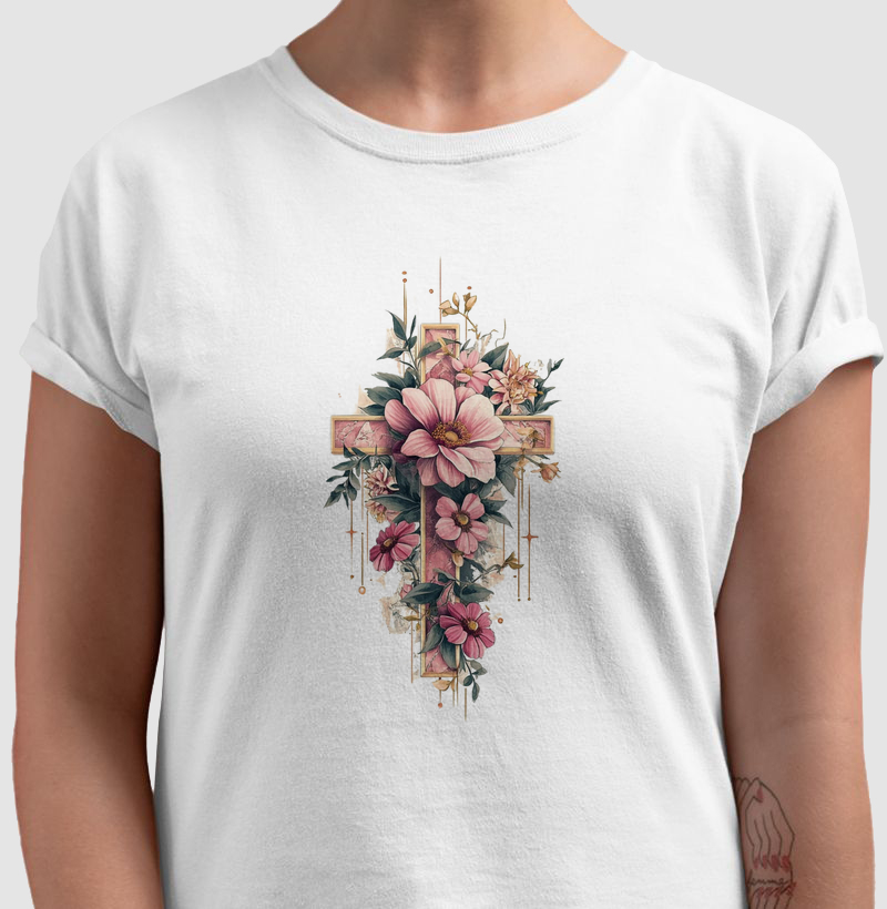 Camiseta Cruz Flower