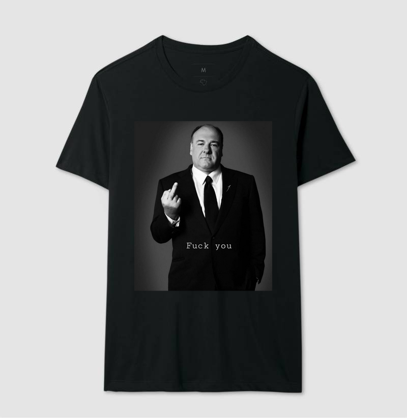 Camiseta Masculina Jhonathangster Anthony Soprano Fuck You