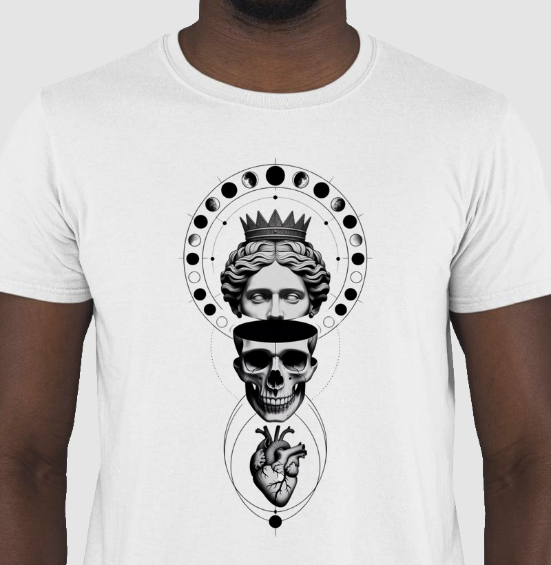 Camiseta "A Tríade" - Mente, Morte e Coração