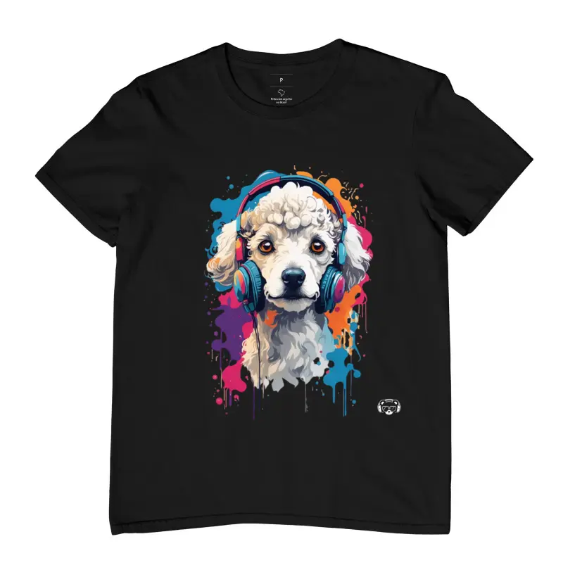 Camiseta Poodle Headphones