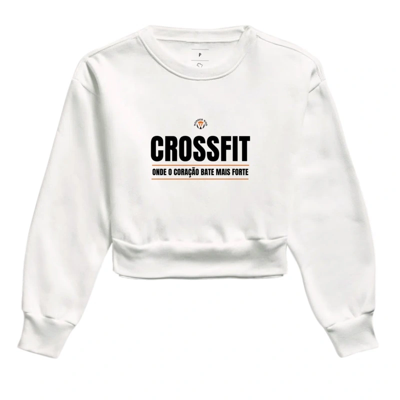 Crossfit Coração moletom cropped
