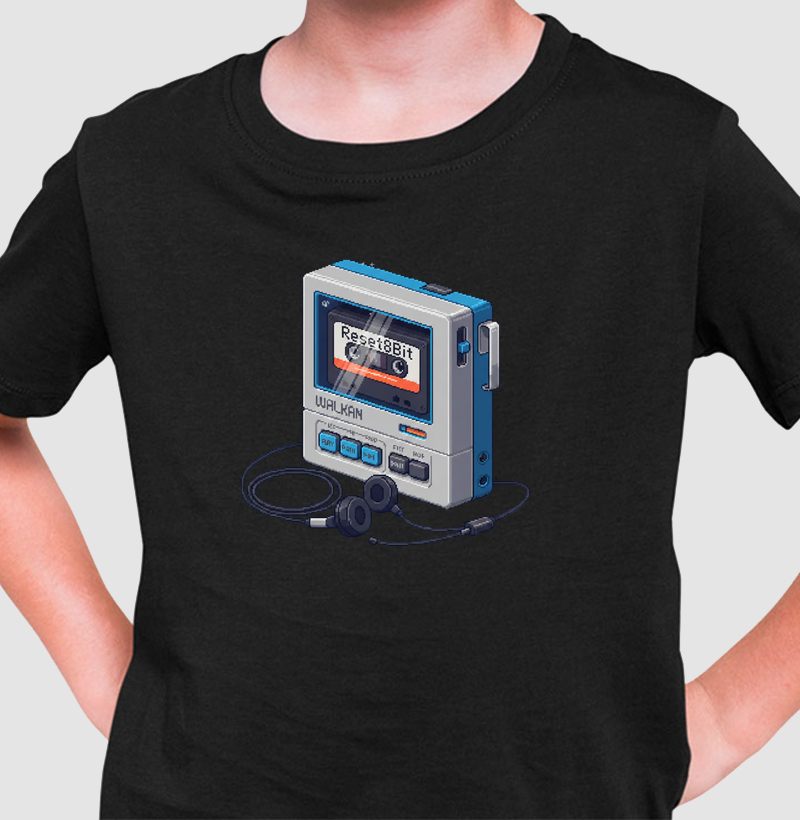 Camiseta Infantil Walkman Reset8Bit 