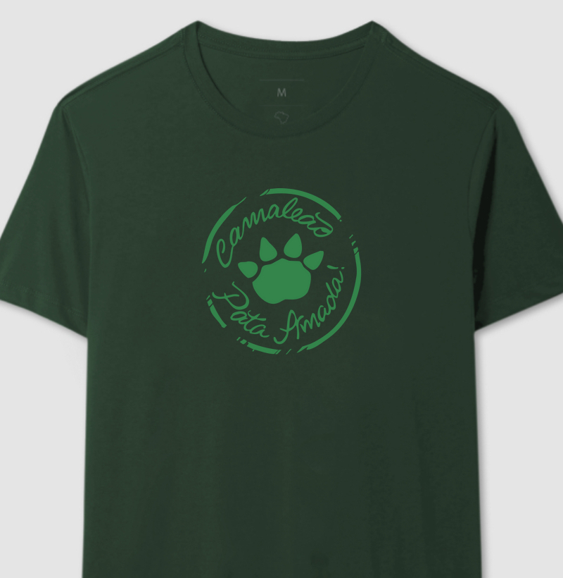 Camiseta Masculina Camaleão Pata Amada Brasão