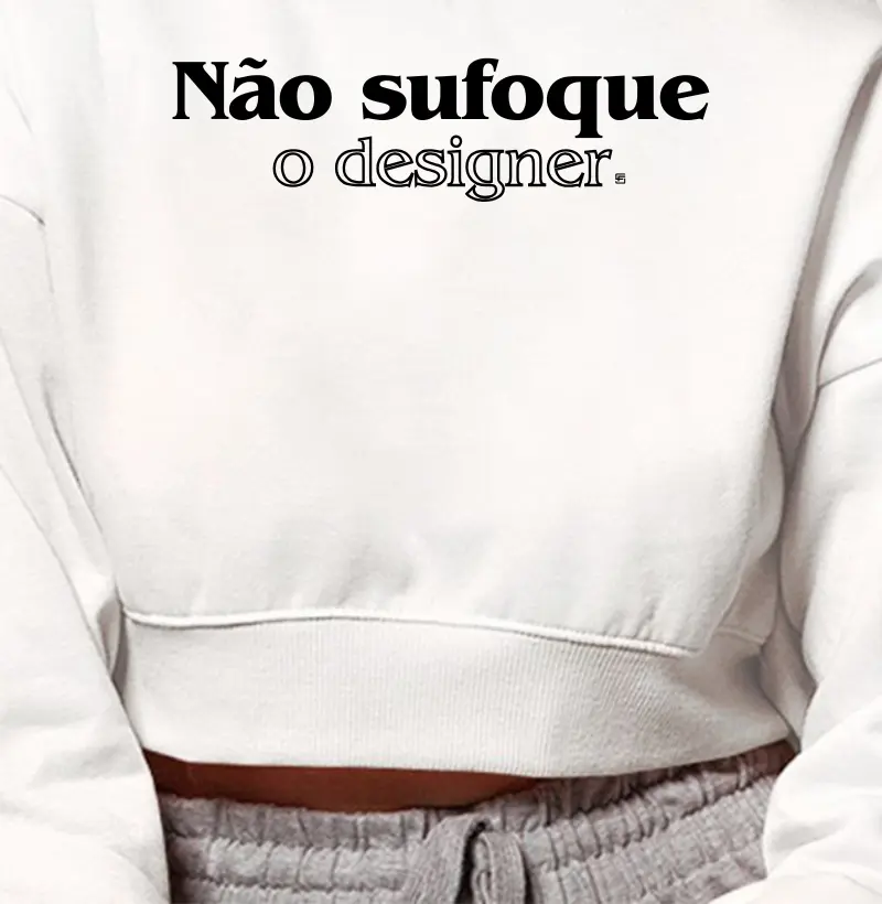 Cropped Moletom Não sufoque o designer 
