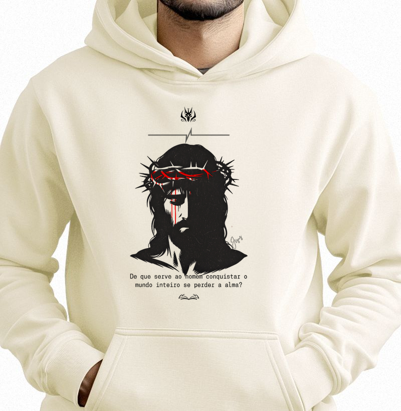 Hoodie Moletom - Jesus Coroa de Espinho 
