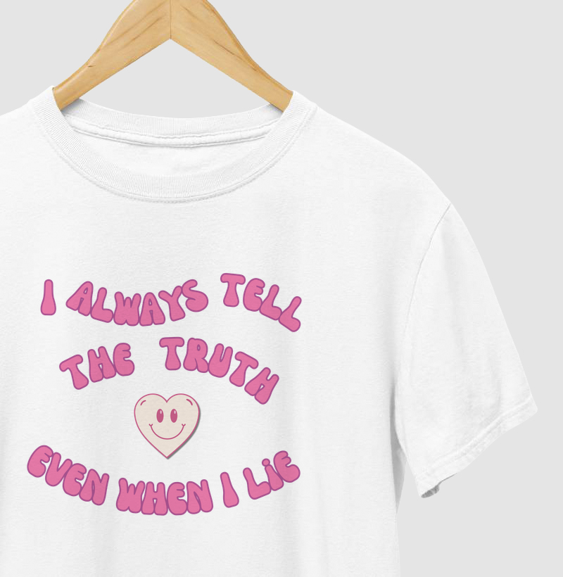 Camiseta Scarface – “I Always Tell the Truth (Even When I Lie)” | Estilo Y2K com Toque Irônico
