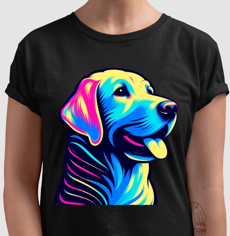 Camiseta Labrador Retriever estilo onda retrô!