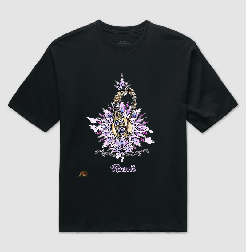 Camiseta Aruanda ê Instrumento de Nanã Sabedoria Ancestral em Estampa Exclusiva