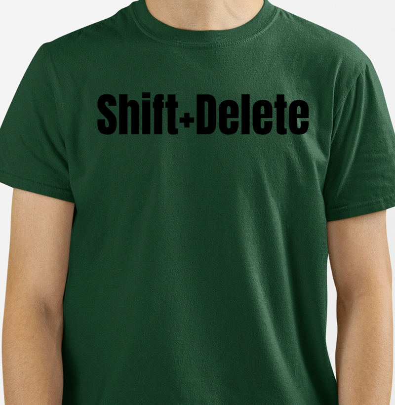 camiseta shift+del