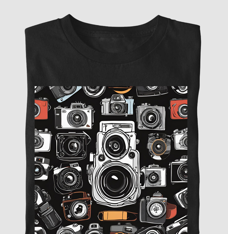 Camisetas / Imagens Criativas / Câmeras Aleatórias