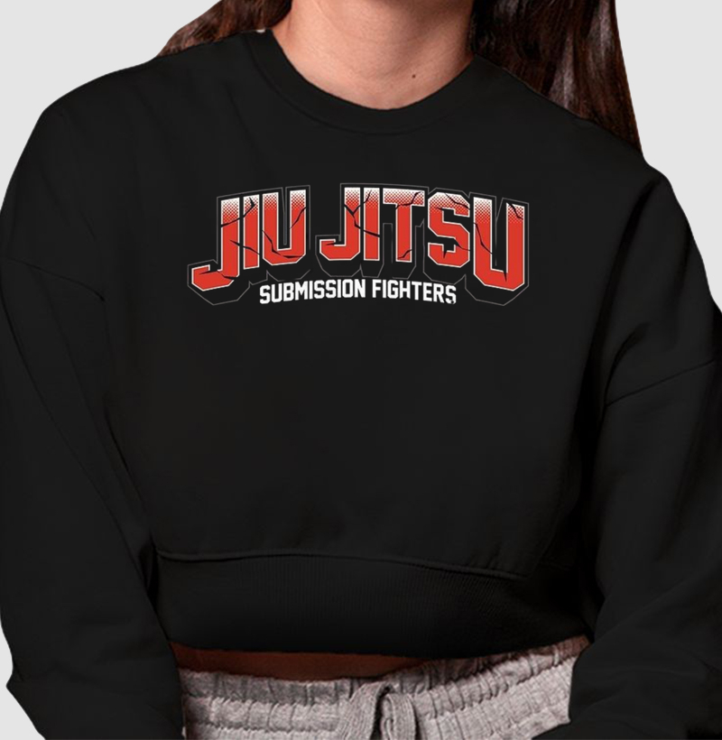 Moletom Cropped jiu jitsu sub fighter 