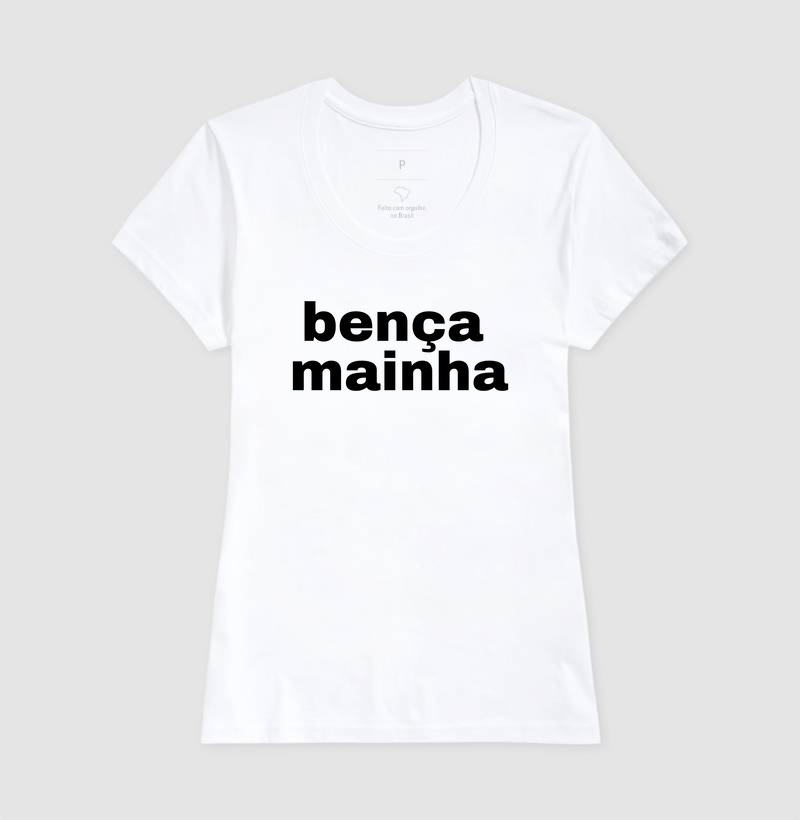 Baby look Letra Unica Baianidade Bença Mainha