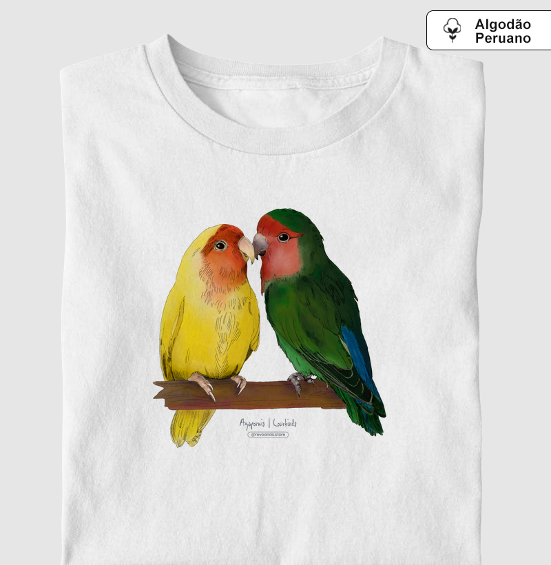 Love Friends - Agapornis - Algodão Peruano