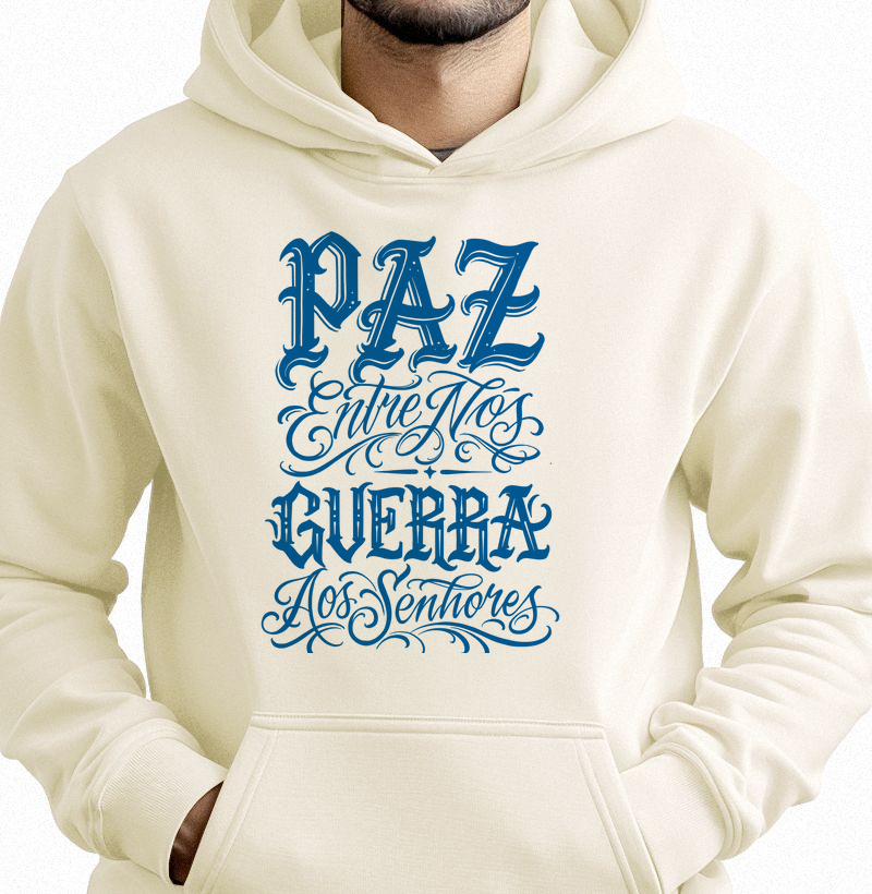 Moletom Paz Entre Nós Azul
